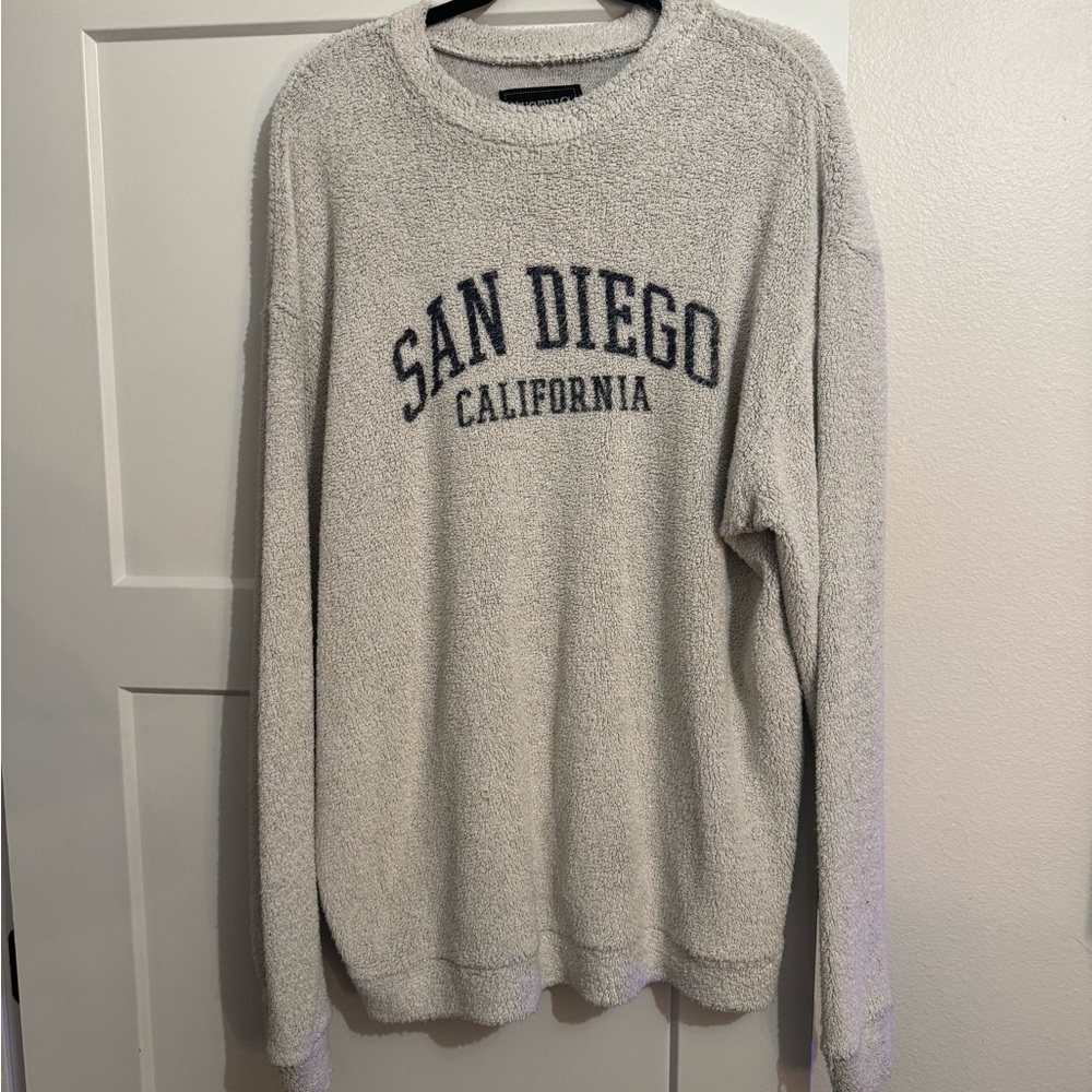 San Diego California Gray Terry Cloth